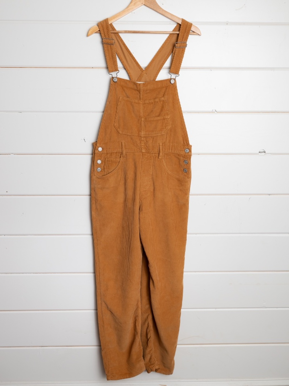Free People We The Free Ziggy Cord Overalls Tan S